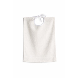 Bavoir uni ineffilochable lacet 33 x 40 cm perles - Papouille