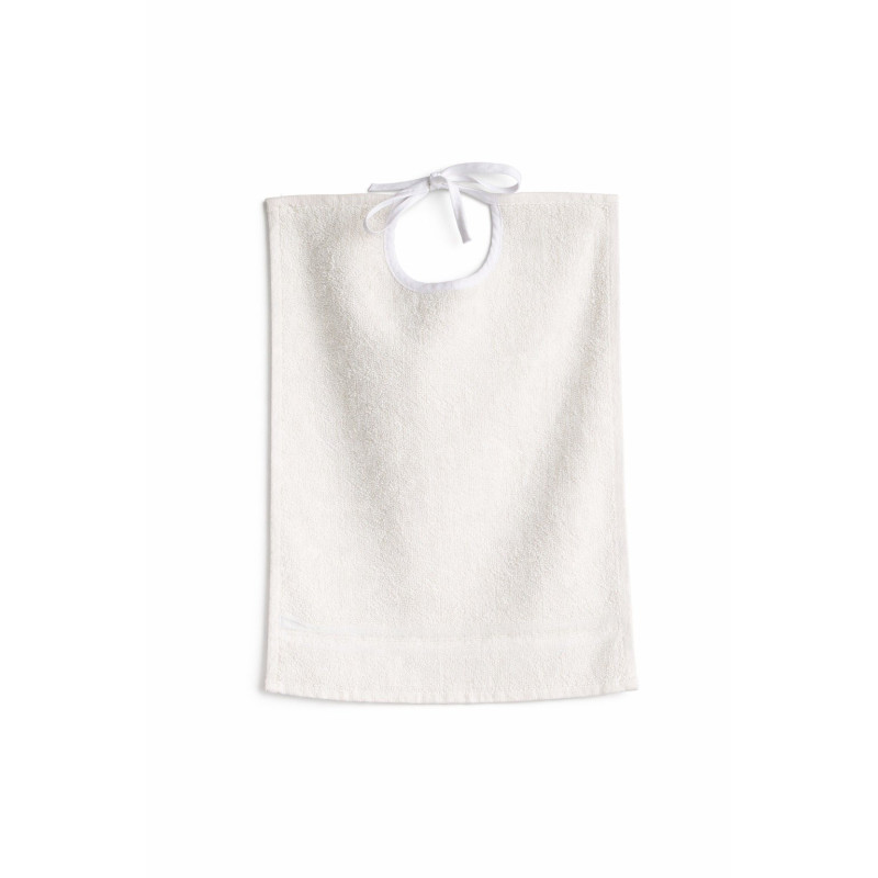 Bavoir uni ineffilochable lacet 33 x 40 cm perles - Papouille