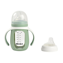 Biberon verre d'apprentissage 2 en 1 210 ml  - Papouille