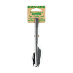 Set de 3 couverts en acier inoxydable - Papouille