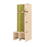  Garde-robe 2 places avec assise - T1 - Papouille