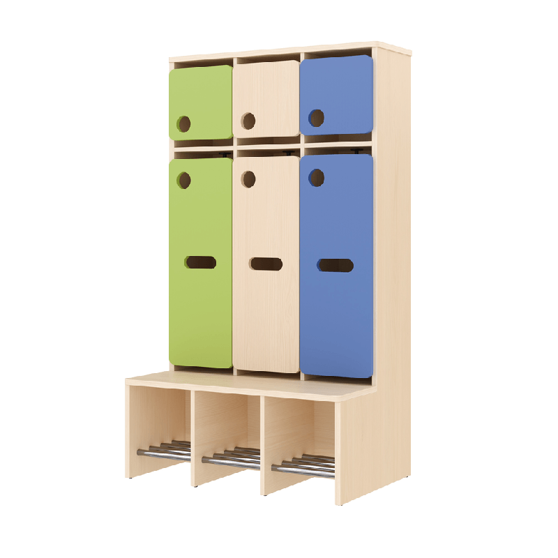 Garde-robe 3 places avec assise - T1 - Papouille