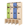 Garde-robe 4 places avec assise - T1 - Papouille