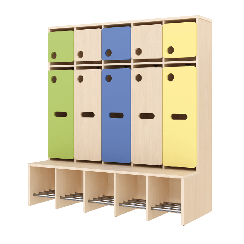 Garde-robe 5 places avec assise - T1 - Papouille
