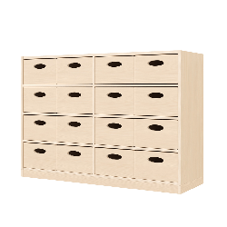 Meuble de rangement 16 bacs - Lumi - Papouille
