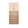 Armoire de rangement 2 portes - Moka - Papouille