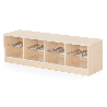 Banc vestiaire 8 casiers 120x33x35cm - Mopi - Papouille