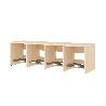 Banc de vestiaire 3 cases 90 cm - Maya - Papouille