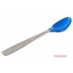 cuillère bébé douce en silicone long manche inox - Papouille