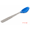 cuillère bébé douce en silicone long manche inox - Papouille