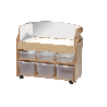 Chariot lumineux avec miroir - 6 rangements - Papouille