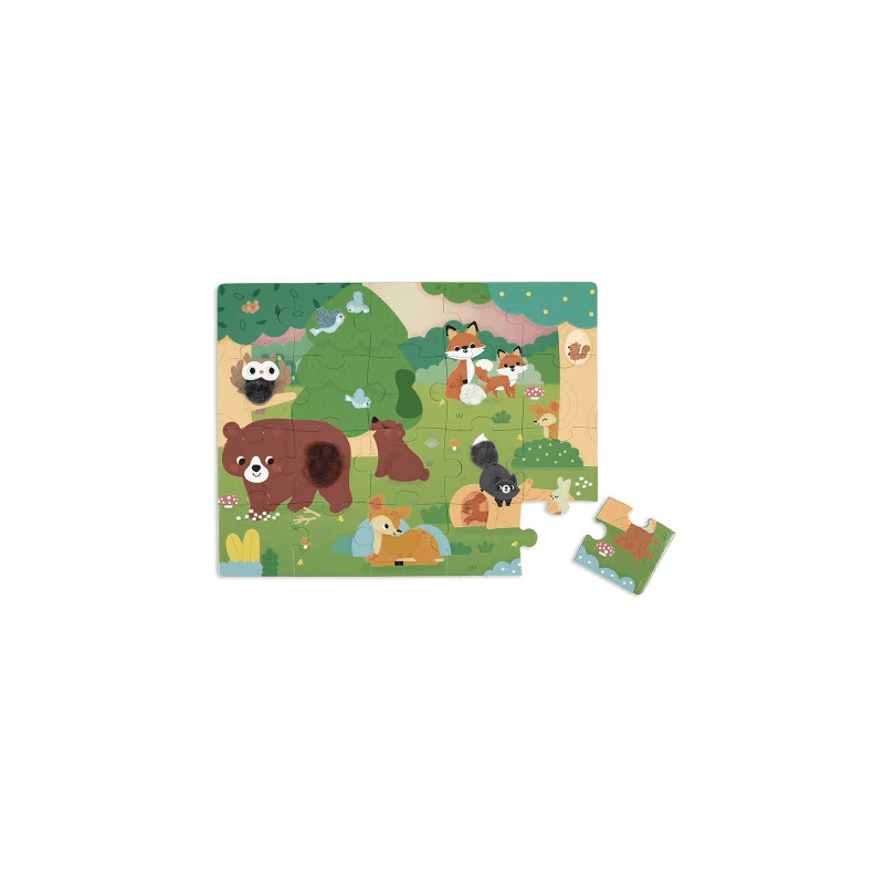 Puzzle tactile 20 pièces - La Forêt - Papouille