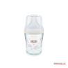 Biberon NUK en verre avec tétine en silicone - 120 ml  - Papouille