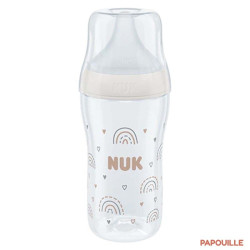 Biberon NUK en verre avec tétine en silicone - 120 ml  - Papouille