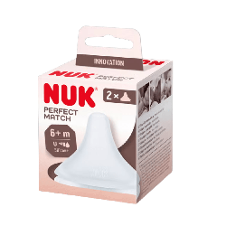 2 tétines NUK en silicone taille S - 0m+ - Papouille