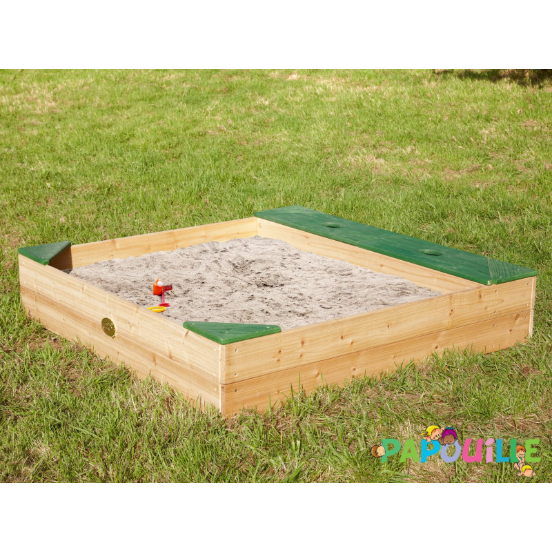 Bac à sable en bois avec rangement - Papouille