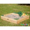 Bac à sable en bois avec rangement - Papouille