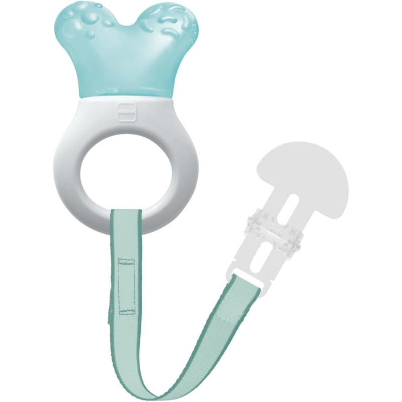 Anneau de dentition réfrigérant avec attache - Bleu - Papouille