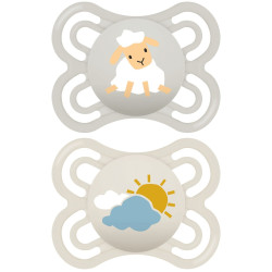2 sucettes silicone 2-6 mois - MAM Perfect  - Papouille