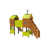 Structure de jeux Actinat - Fixations courtes - Papouille