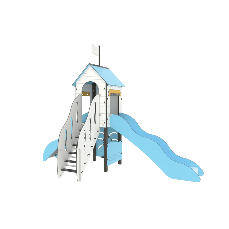 Structure de jeux Mer Tonnerre - Fixations courtes - Papouille