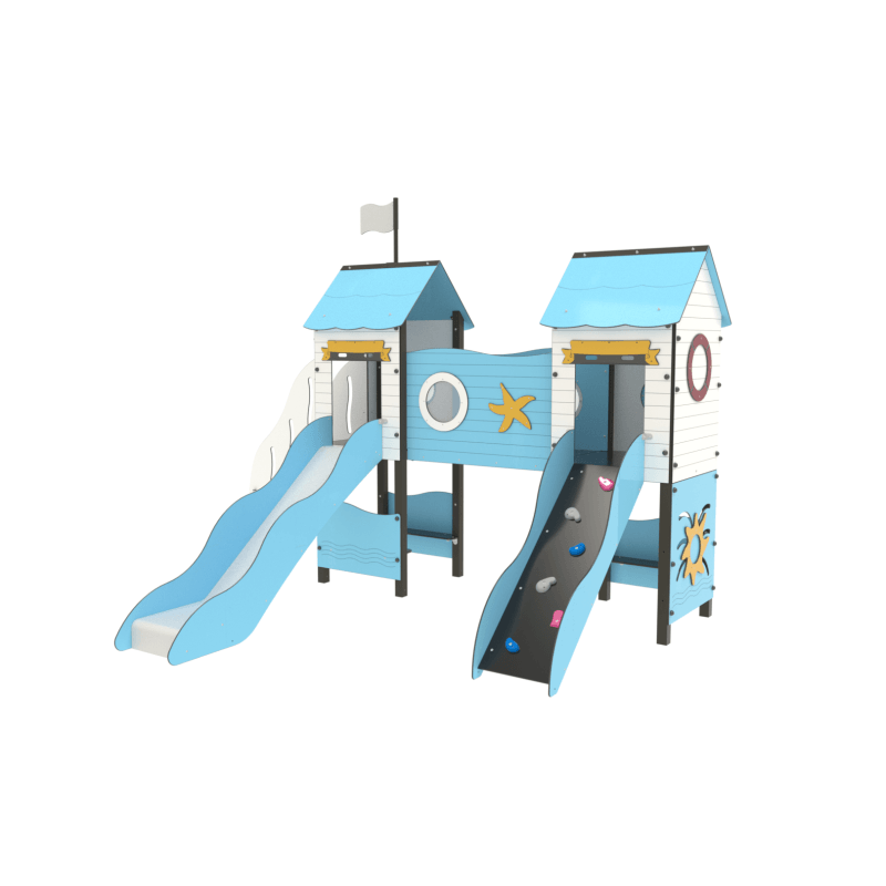 Structure de jeux Mer Thalassa - Fixations courtes - Papouille