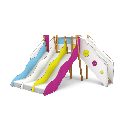Structure de jeux évolutif 3 toboggans H 114 cm - Tobo'Gliss - Papouille