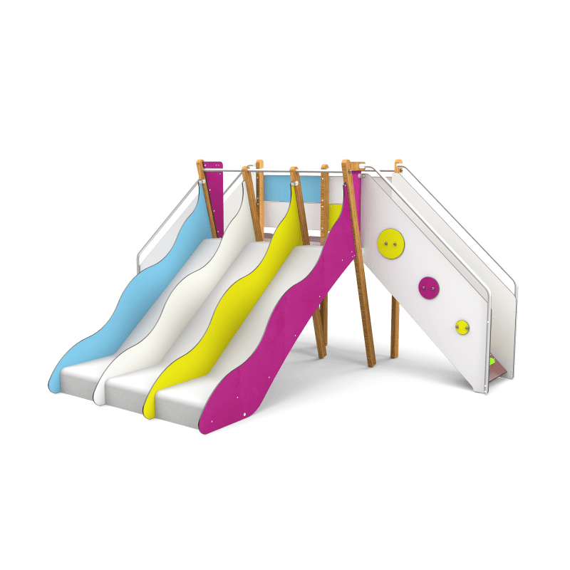 Structure de jeux évolutif 3 toboggans H 114 cm - Tobo'Gliss - Papouille