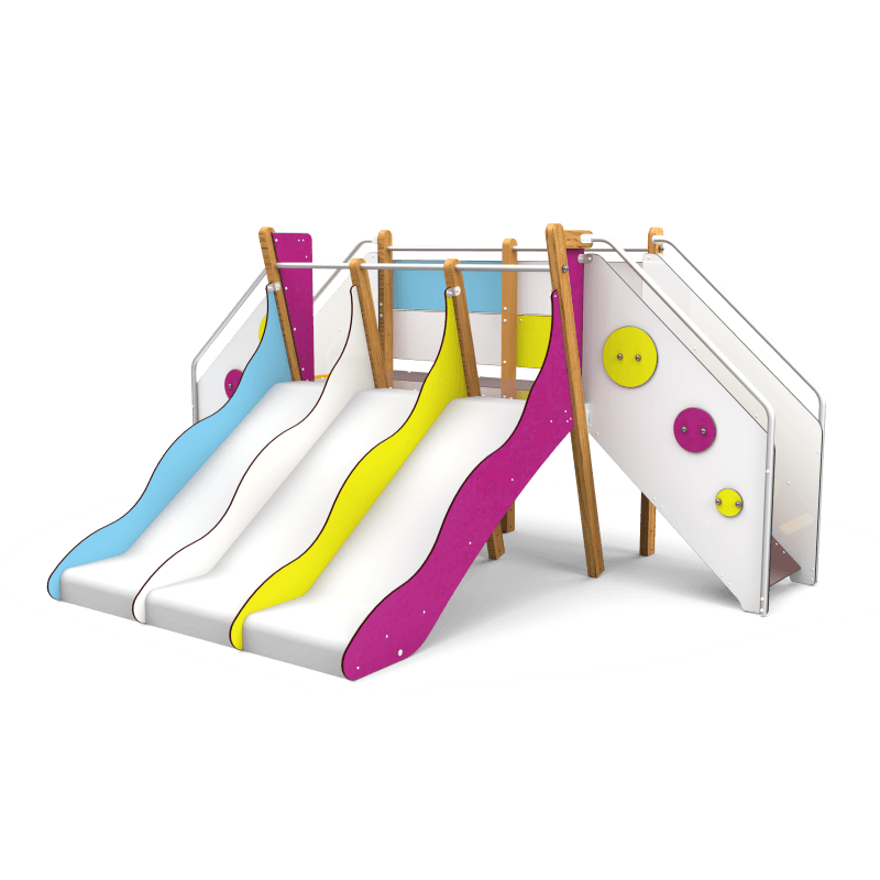 Structure de jeux évolution 3 toboggans H 82 cm - Tobo'Gliss - Papouille
