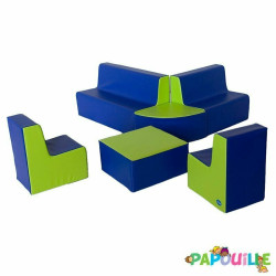 Ensemble canapé et fauteuil mousse hauteur 25 cm - Papouille