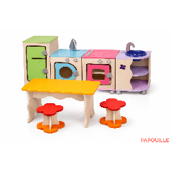 Cuisine complète avec meuble et table d'imitation - Papouille