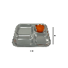 Plateau inox 4 compartiments enfant - Papouille