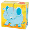 Puzzle de cubes animaux sauvages - Papouille