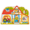 Puzzle à encastrer en bois avec bouton ferme  - Papouille