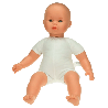 Grand poupon bébé 50 cm Caucasien  - Papouille