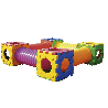 Aire de jeux cubique tunnel  - Papouille