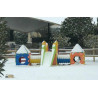 Grande aire de jeux cubique avec toboggan   - Papouille