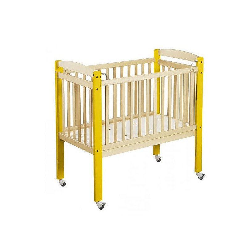 Lit crèche en bois à barreaux conforme EN 716